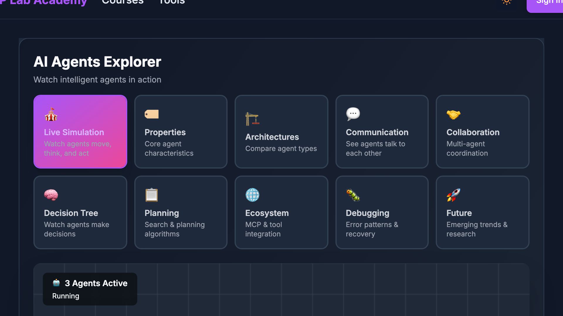 Preview of AI Agents Explorer
