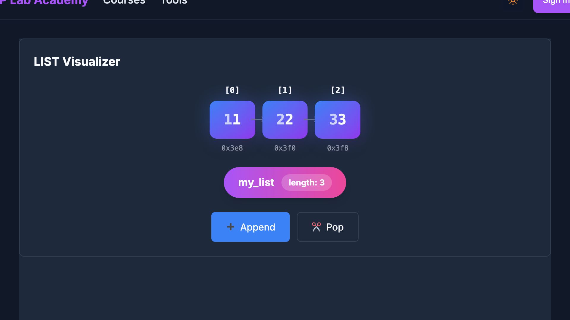 Preview of Data Structure Visualizer