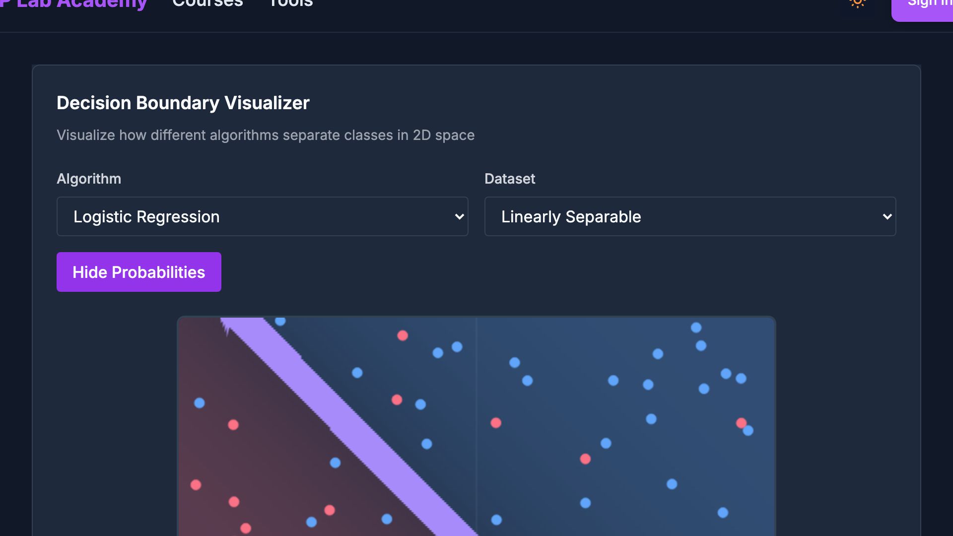 Preview of Decision Boundary Visualizer
