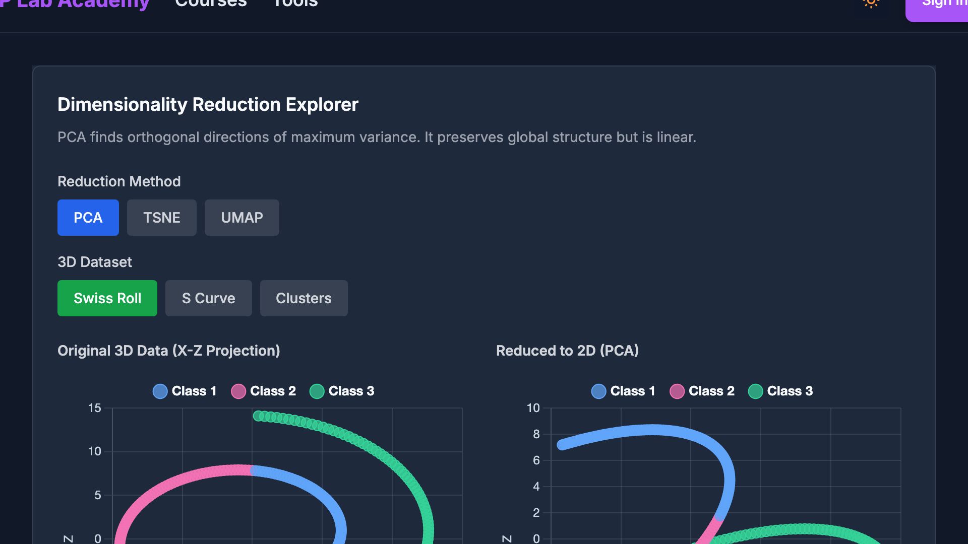 Preview of Dimensionality Reducer