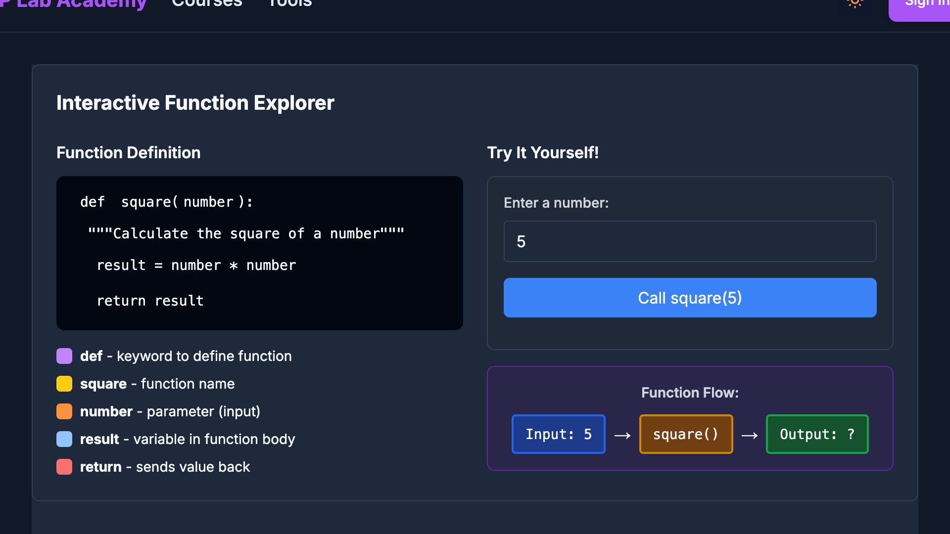 Preview of Function Explorer