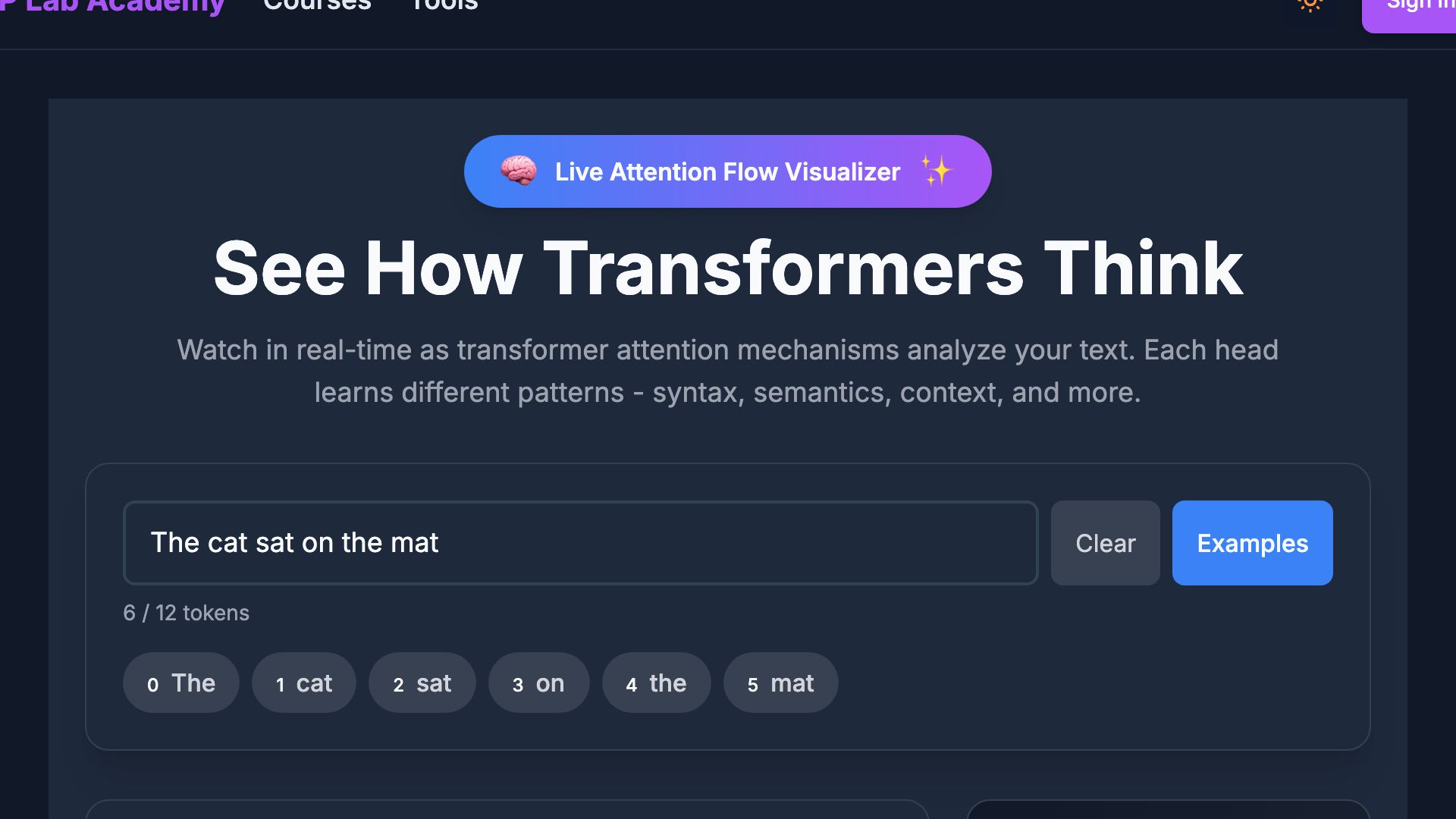 Preview of Live Attention Flow Visualizer