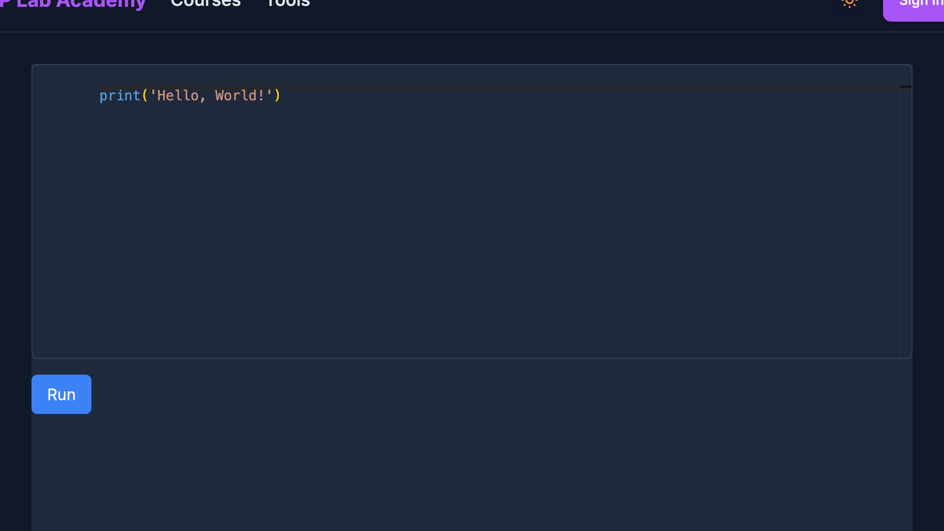 Preview of Python Code Executor