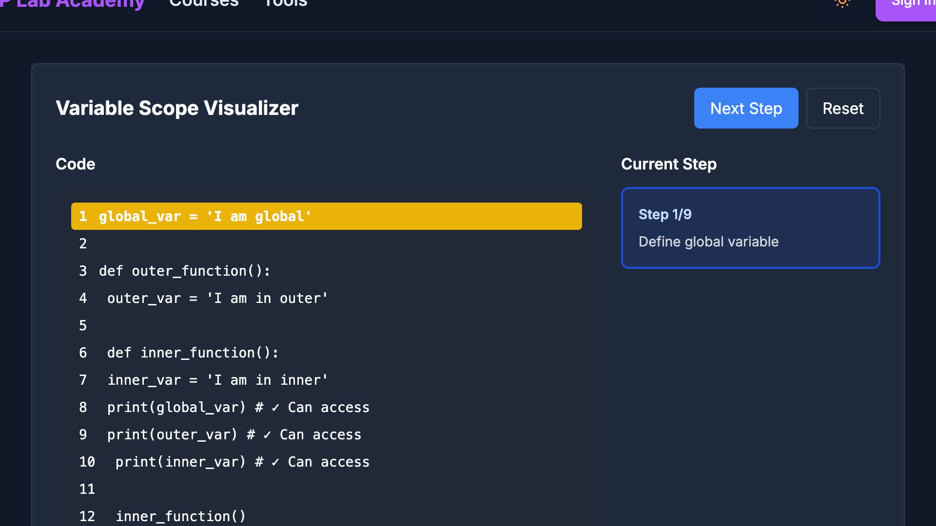 Preview of Scope Visualizer